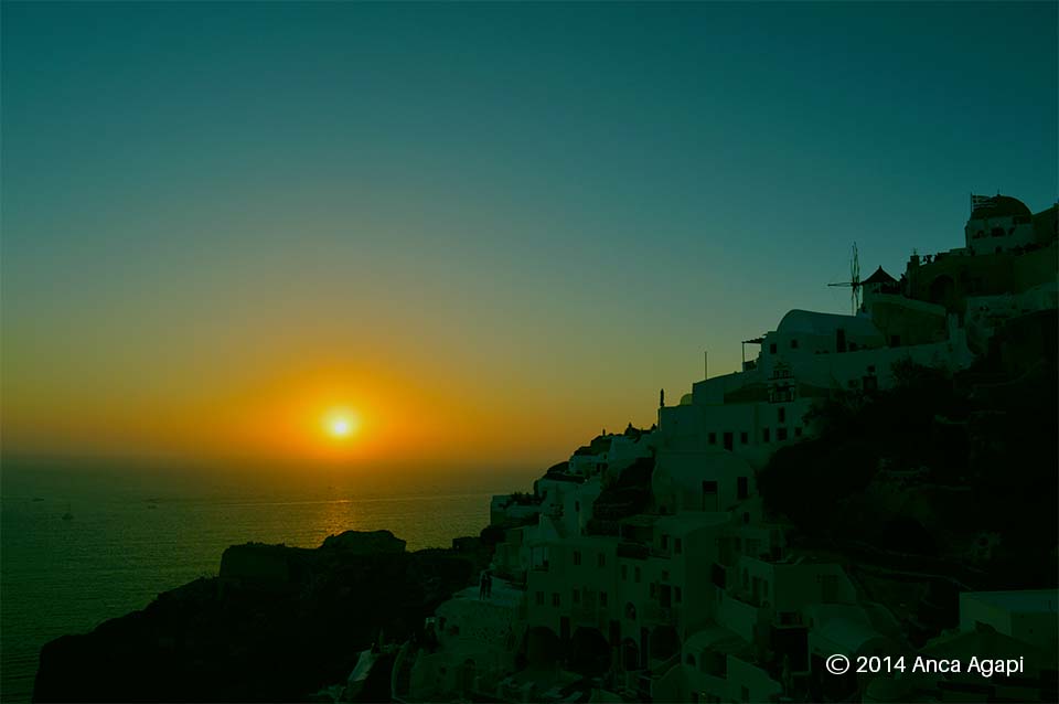 sunset in Oia